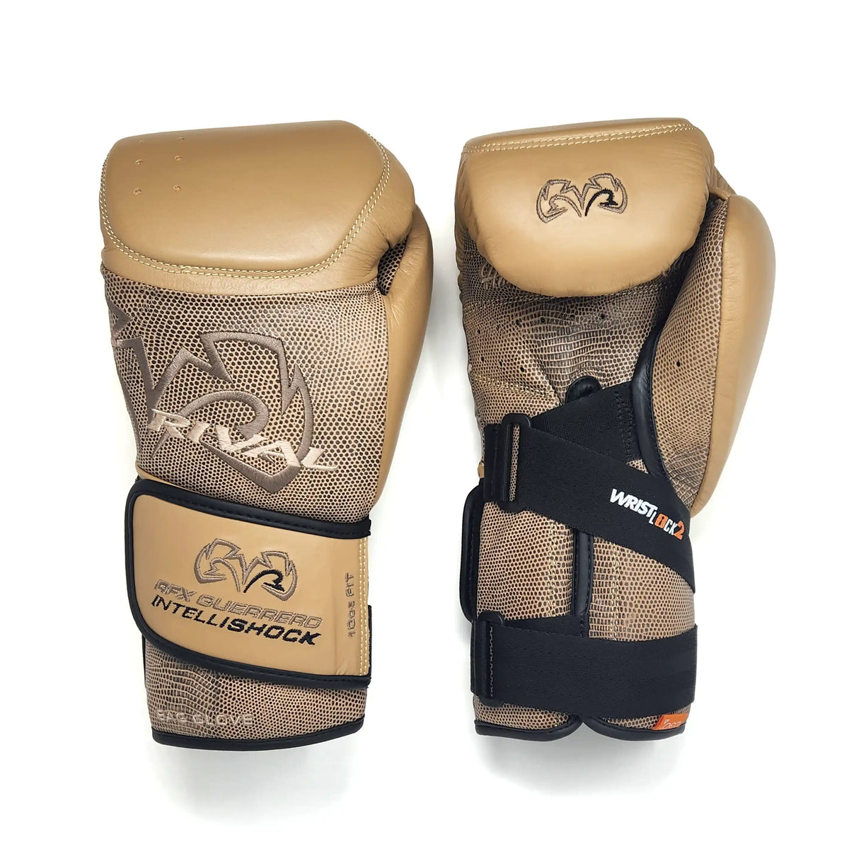 【新品未使用】RAJA BOXING レガース Sサイズ ブラウン ゴールド RFX-Guerrero Intelli-Shock Bag Gloves Snake Skin Edition – Rival