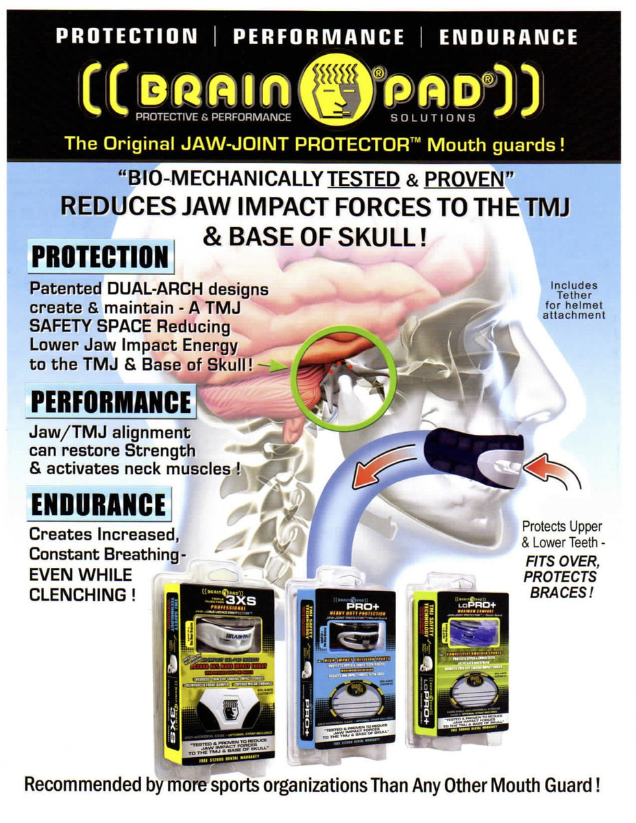 Brain Pad Double Guard Black Junior Mouthpiece Rival Boxing Gear USA