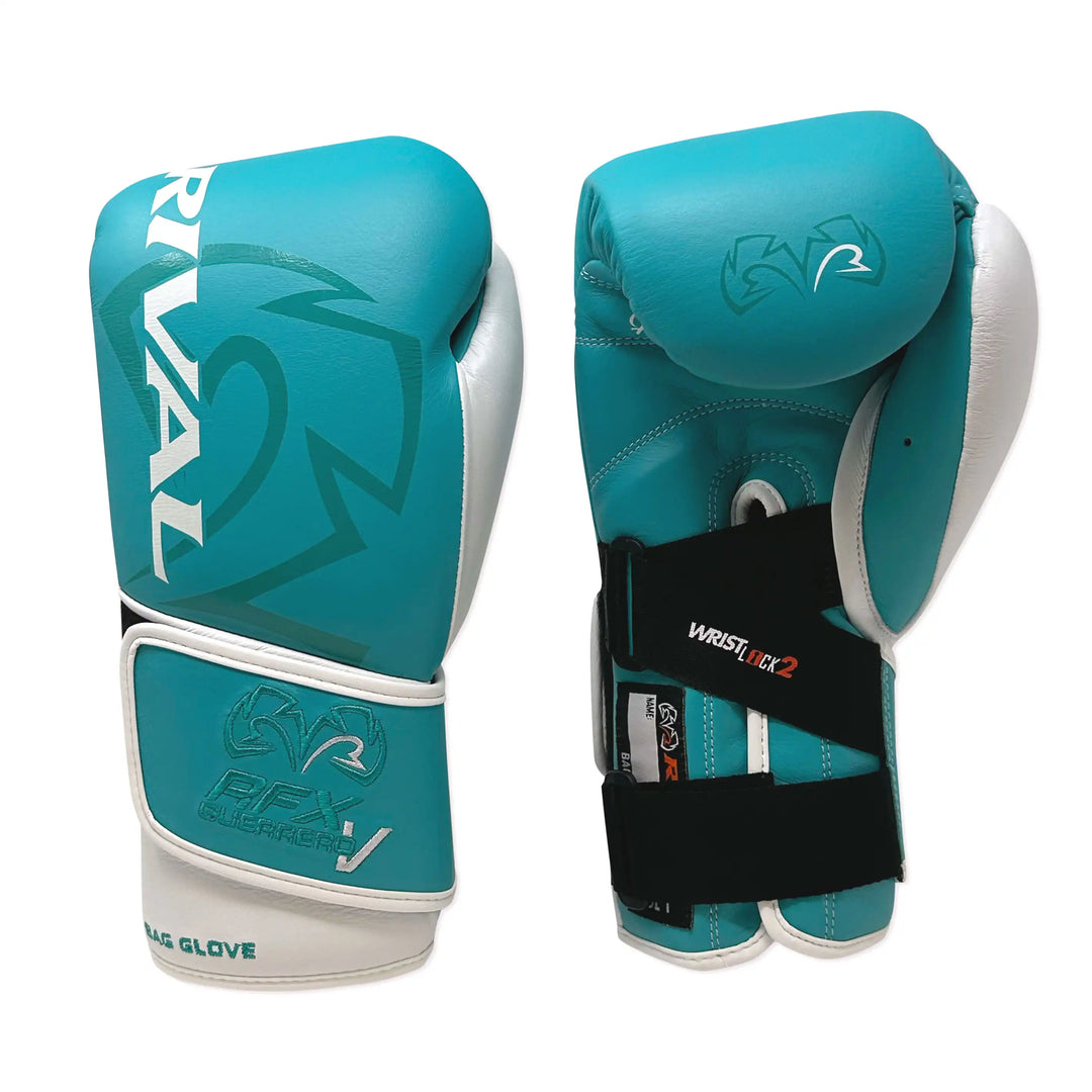 Rival RFX Guerrero V Bag Gloves SF H Teal White 10oz